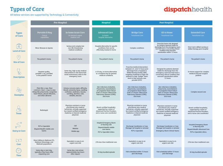 Types of care infographic