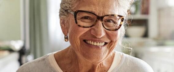 senior woman smiling